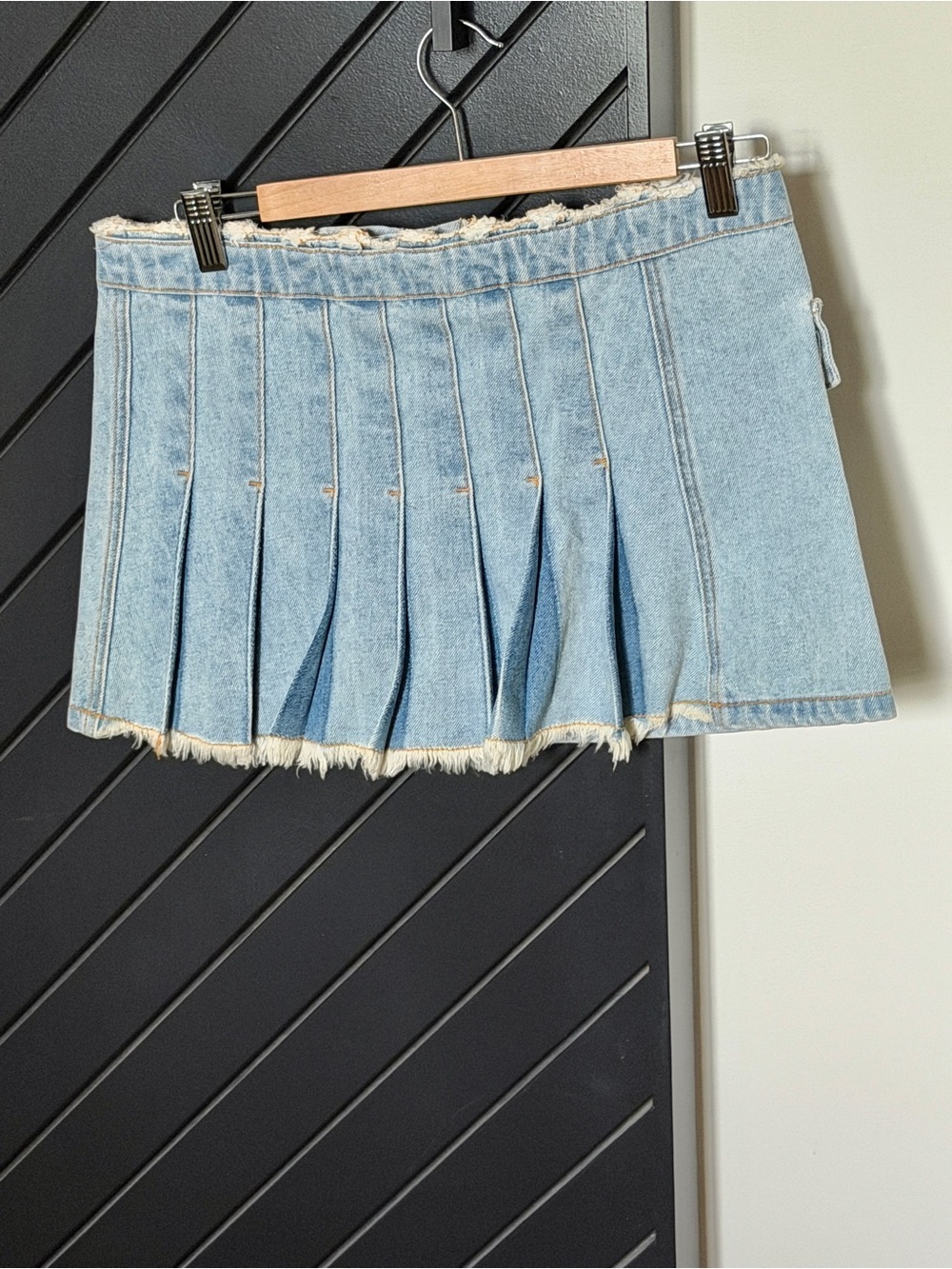 Andersson Bell pleated wrap denim skirt. Size 27. Excellent condition!